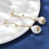 Crown Brass Stud Earrings EJEW-Z086-14G-3