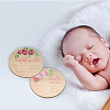 2Pcs 2 Style Single-face Printed Wooden Baby Photo Props DJEW-WH0600-002-6