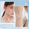 8Pcs 2 Colors Rack Plating Real 18K Gold Plated Brass Micro Pave Clear Cubic Zirconia Connector Charms ZIRC-BBC0002-03-5