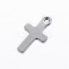 201 Stainless Steel Tiny Cross Charms STAS-D445-082-2