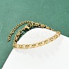 304 Stainless Steel Link Chain Bracelets for Women LS-BJEW-Z143-22G-01-1