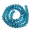 Electroplate Glass Beads Strands EGLA-A034-T1mm-L25-3