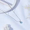 1Pc Oval Brass Pendant Necklaces for Women NJEW-LP0003-19-3