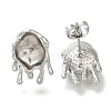 Brass Stud Earring Findings KK-K388-11P-1