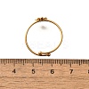 Daisy 304 Stainless Steel Enamel Open Cuff Rings for Women RJEW-M061-01G-05-3