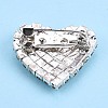 Crystal Rhinestone Heart Lapel Pin JEWB-T002-36S-2