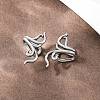 Plant 316 Stainless Steel Non- Piercing Cartilage Earrings AJEW-C044-10AS-3