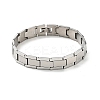Non-Tarnish 201 Stainless Steel Rectangle Watch Band Bracelet BJEW-H550-02P-2