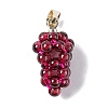 Natural Garnet Cluster Pendants X-G-G928-01LG-1