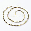 Non-Magnetic Synthetic Hematite Beads Strands X-G-G092-3mm-1-2