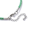 Polyester Cord Braided Bracelet Makings MAK-Z003-01P-22-3