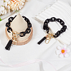 2Pcs Acrylic Cable Chain Bracelet Pendant Decorations AJEW-SC0003-71F-3