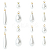 40Pcs 8 Styles ABS Plastic Pearl Pendants FIND-YW0012-01G-1