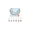 18Pcs 6 Colors Hamsa Hand Alloy Locking Stitch Marker HJEW-AB00618-7