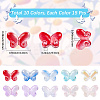 150Pcs 10 Colors Transparent Baking Paint Glass Beads GLAA-LT0001-03-2