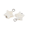 Natural Shell Star Pendants STAS-D378-35P-2