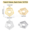 20Pcs 2 Colors 201 Stainless Steel Charms STAS-UN0031-02-5