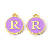 Golden Plated Alloy Enamel Charms X-ENAM-S118-10R-1