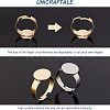 20Pcs 2 Colors Adjustable 304 Stainless Steel Finger Rings Components STAS-UN0031-51-5
