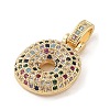 Brass Micro Pave Cubic Zirconia Pendants LS-ZIRC-P121-01G-O-2