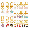 24Pcs 6 Colors Alloy Enamel Pendant Decorations HJEW-GO00007-1