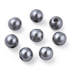 Spray Painted ABS Plastic Imitation Pearl Beads OACR-T015-05A-01-3
