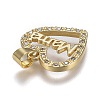 Brass Micro Pave Clear Cubic Zirconia Pendants LS-ZIRC-A011-09G-3