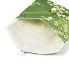 Plum Blossom Embroidery Silk Cloth Envelope Jewelry Storage Bags with Snap Button ABAG-N008-8x10-D01-4