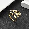 304 Stainless Steel Cuff Rings for Women LS-RJEW-F195-01G-1