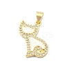 Brass Micro Pave Clear Cubic Zirconia Pendants KK-A221-12G-1