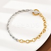 304 Stainless Steel Cable & Rope Chain Bracelets for Women BJEW-K279-03GP-3