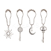 4 Styles Moon & Key & Sun Curtain Hooks DIY-CP00032-1