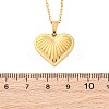 Heart 304 Stainless Steel Pendant Necklaces NJEW-H059-18G-5