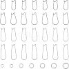 316 Stainless Steel Hoop Earrings Findings & 304 Stainless Steel Open Jump Rings Findings Kits STAS-UN0010-30-1