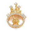 Castle Brass Micro Pave Cubic Zirconia Pendant Peg Bails LS-KK-L217-002G-1