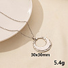 Vintage Stainless Steel Geometric Ring Pendant Necklace for Women AO1780-7-1