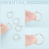 Unicraftale 40Pcs 316L Surgical Stainless Steel Hoop Earring Findings STAS-UN0053-41RG-5