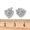 Brass Micro Pave Cubic Zirconia Charms KK-U056-34P-3