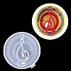 Flat Round with Musical Note Pattern Cup Mat Silicone Molds LS-DIY-M039-07-1
