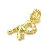 Rack Plating Brass Micro Pave Cubic Zirconia European Dangle Charms KK-L210-015G-R-2