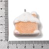Christmas Flocky Opaque Resin Pendants RESI-F062-04A-3