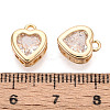 Brass Micro Pave Cubic Zirconia Charms KK-N275-13A-G-3