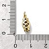 Horse Eye Brass with Glass Charms KK-G525-04G-01-3