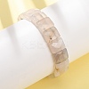 Dyed & Heated  Natural White Jade Beaded Stretch Bracelets for Unisex G-K303-02N-1