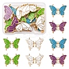 8 Pairs 4 Colors Alloy Enamel Pendants ENAM-FS0002-49-1