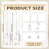 2Pcs 2 Styles Glass & Alloy Butterfly Hanging Suncathers HJEW-LP0002-89C-2