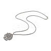 201 Stainless Steel Hollow Tree of Life Pendant Box Chain Necklaces NJEW-M086-04P-2