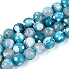 Dyed & Heated Natural Fire Crackle Agate Beads Strands G-N359-01B-06-2