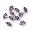 Brass Pave Cubic Zirconia Connector Charms KK-F892-53P-01-1
