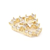 Brass Micro Pave Clear Cubic Zirconia Pendants KK-K371-29B-G-2